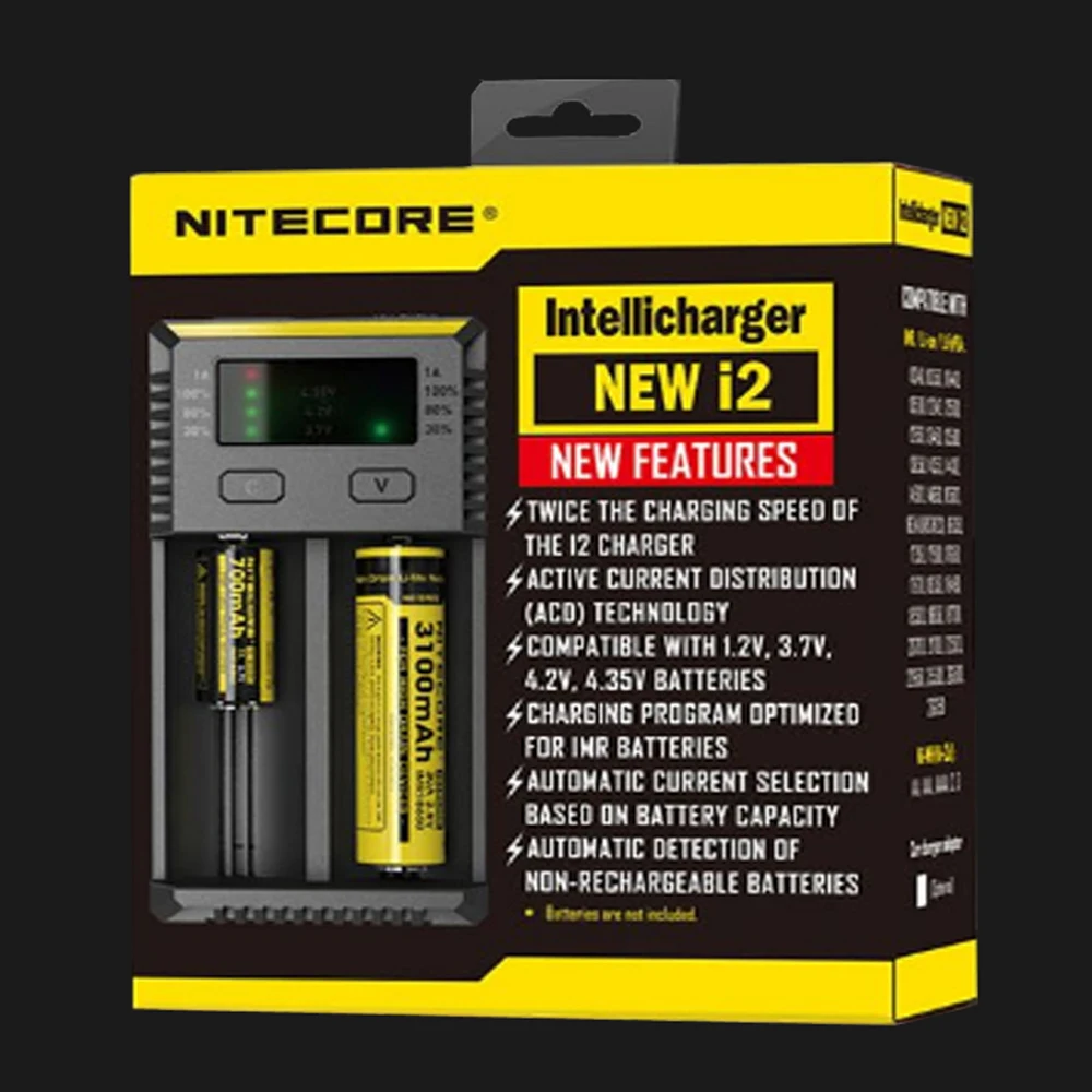 Оригинальное зарядное устройство Nitecore D4 D2 новинка I4 I2 Digi интеллектуальное с