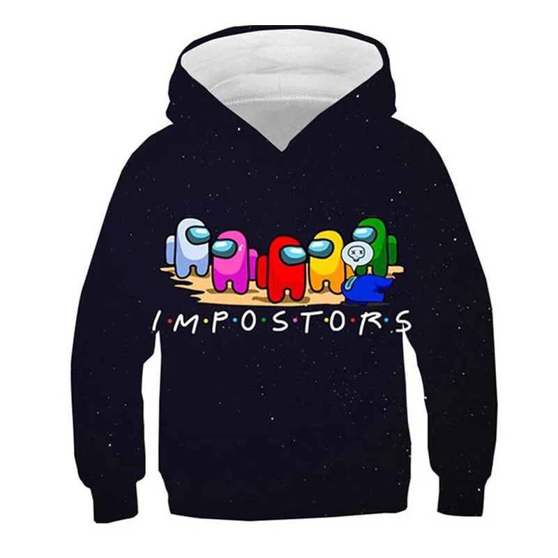 Sudadera con capucha de Among-Us para ni&ntilde;o y ni&ntilde;a, ropa para ni&ntilde;o y beb&eacute;, sudadera creativa con dibujos animados en 3D, novedad hecha a medida-5