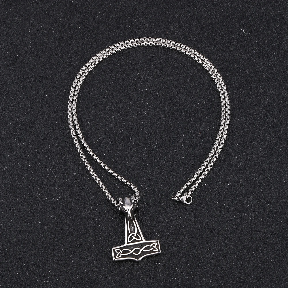 Мужская подвеска с символикой викингов персонализированные головы Овцы крест