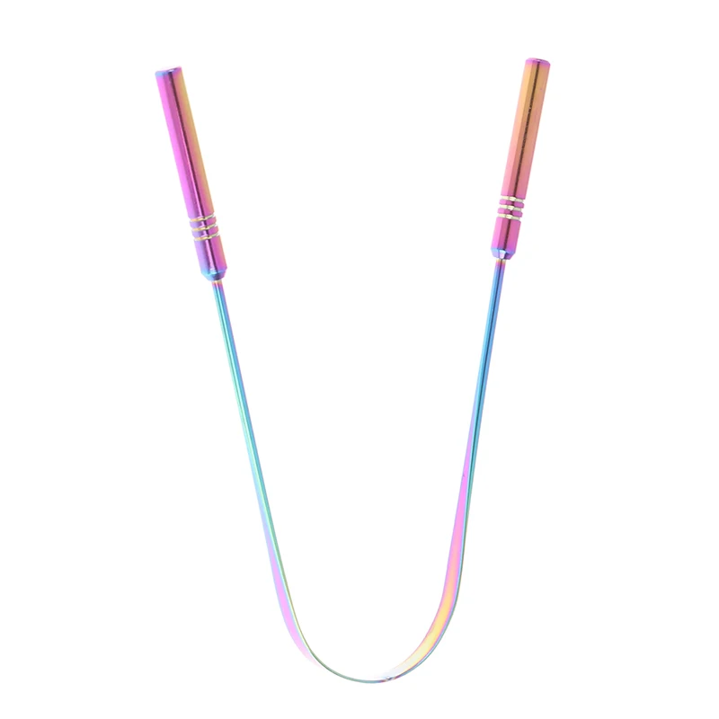 Stainless Steel Tongue Scraper Cleaner Fresh Breath Cleaning Coated Toothbrush Dental Oral Hygiene Care Tool |