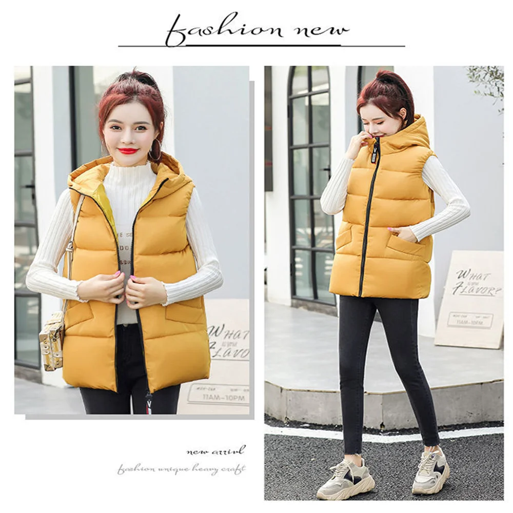 

Spring, autumn and winter 4xl 5xl large size mid-length sleeveless jacket vest women sleeveless padded jacket vest outer wear