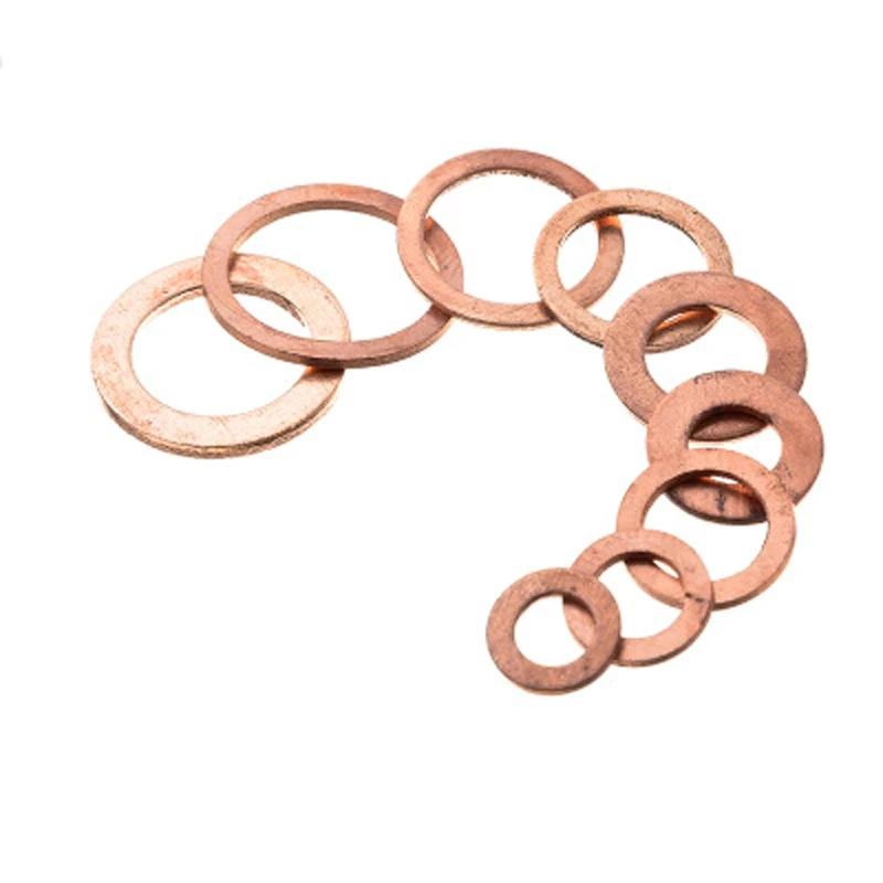 CHIZIYO 200pcs/Set M5-M14 Solid Copper Gaskets Washers Flat Ring Sump Plug Oil Seal Assorted Set Professional Car Accessories | Автомобили