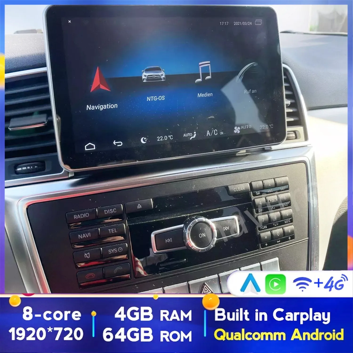 Автомобильный мультимедийный плеер Android GPS радио для Mercedes Benz ML Class GLK GLS GLE SLK SLC SL W166