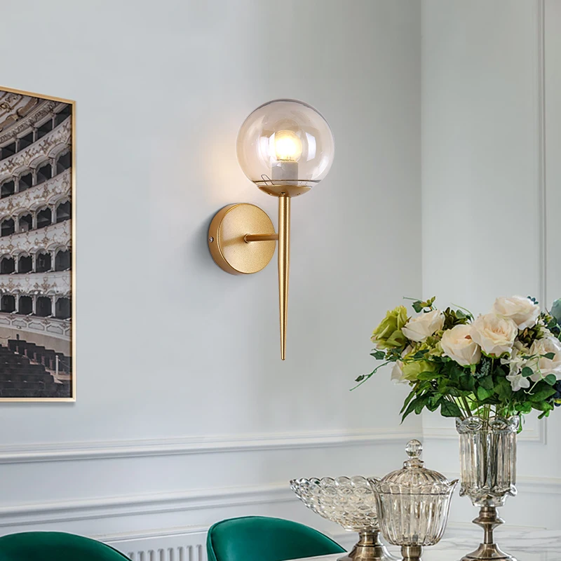 Золотые Настенные светильники в стиле пост модерн домашний декор для гостиной