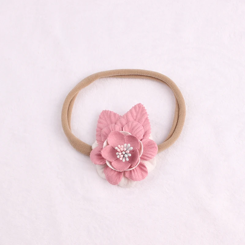 

2021 Hot Selling Elastic Nylon Hair Helt Wholesale Lovely Baby Girl Hair Belt Hair Accessories DIY Process