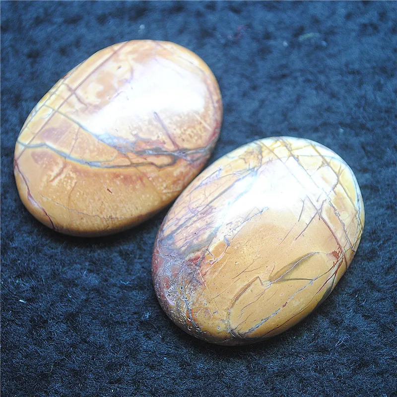 

2PCS Nature Picaso Stone Cabochons Oval Shape 30X40MM No Hole For Women Pendants Making DIY Findings Free Shippings