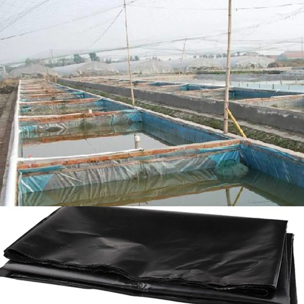 Подкладка для черного рыбного пруда непроницаемая усиленная HDPE Тяжелая