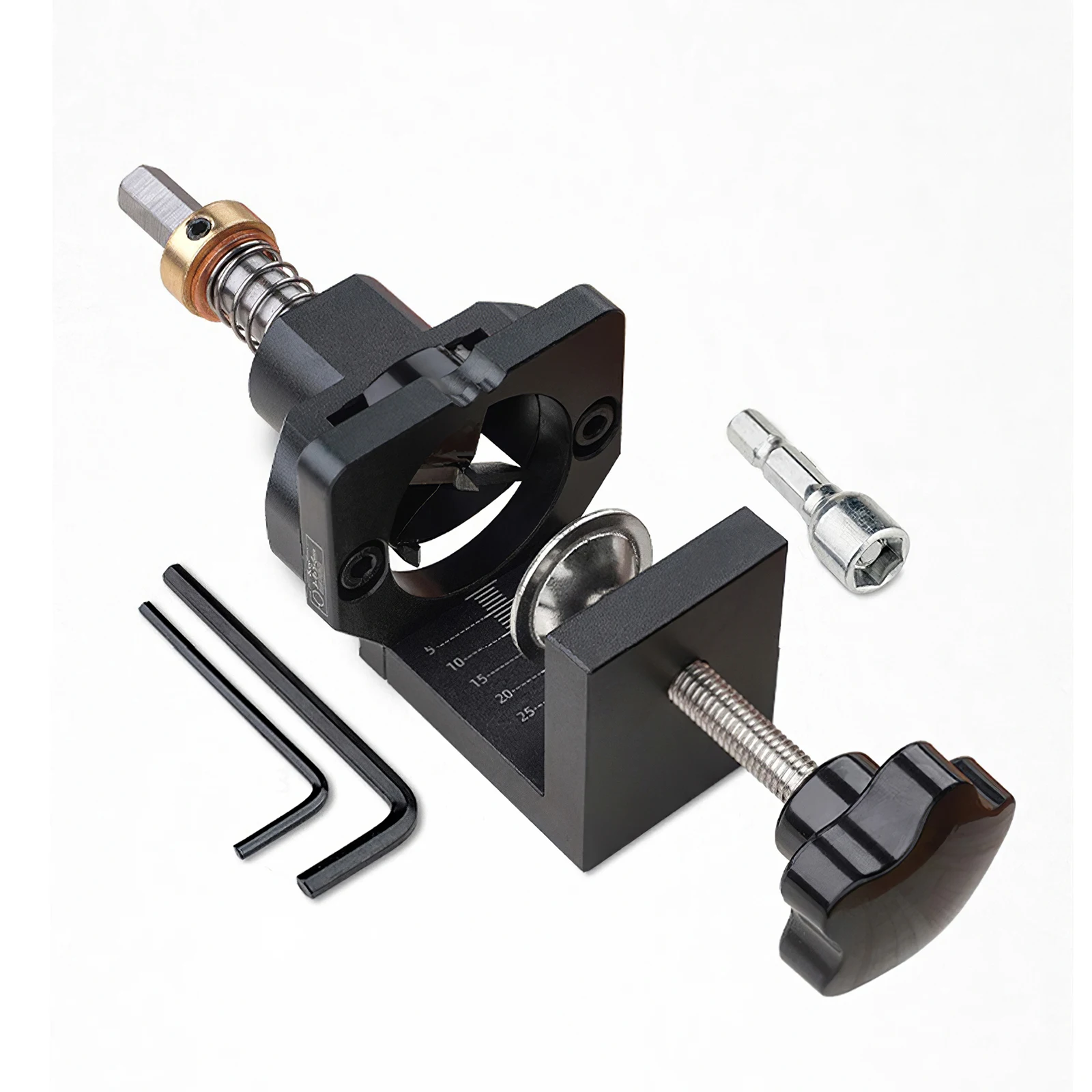 

Hinge Jig With Clamp 35mm/1.38inch Hole Punch Locator Adjustable Drill Bit Drilling Guide For Woodworking Frames Cabinets Doors