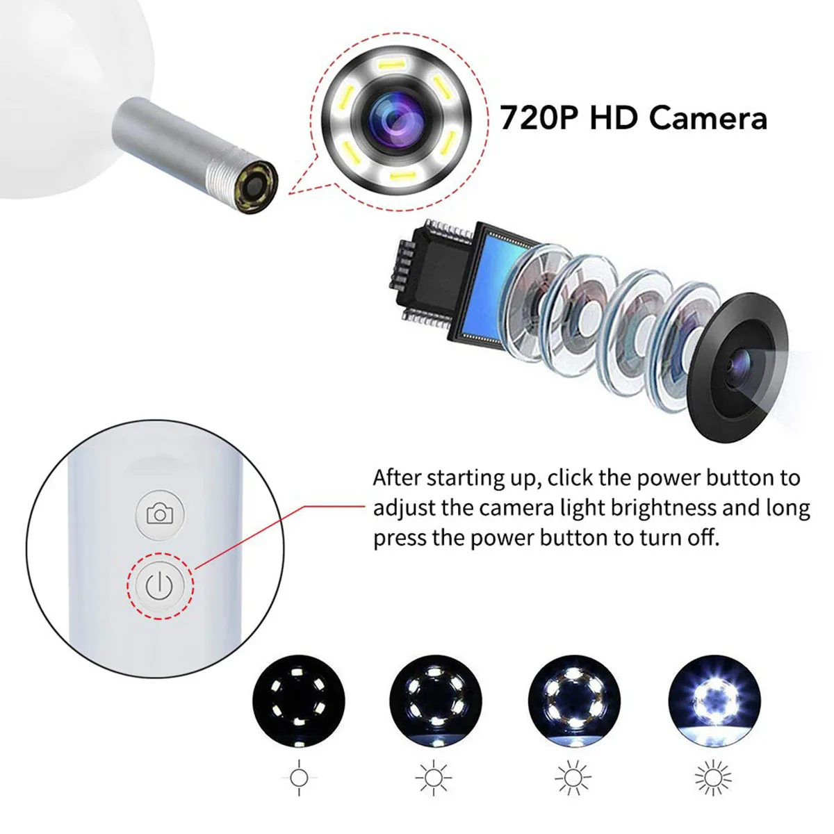 Цифровой ушной отоскоп с Wi Fi беспроводной Эндоскоп HD720P камера для осмотра ушей