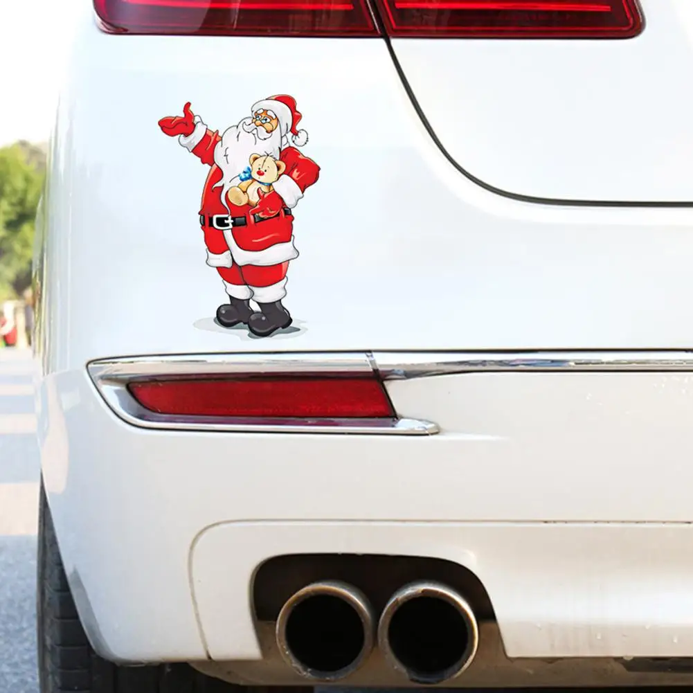 Christmas Old Man Car Reflective Stickers Rear Window Sticker Glass Body Decoration Universal Home |