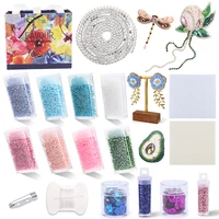 glass seed bead embroidery kits beads for needlework brooch buckle claw chain sewing embroidery kit for jewelry making diy craft