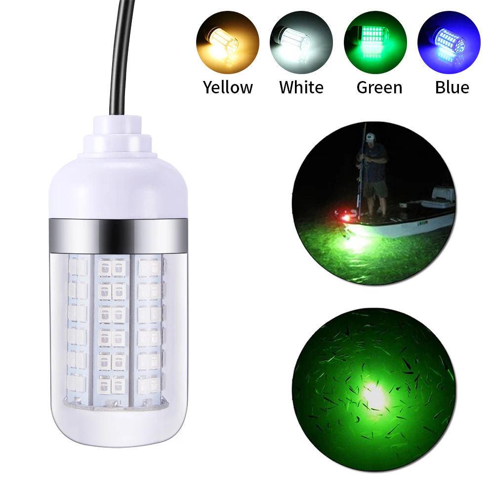 

Приманка со светодиодом рыба лампа Ночная рыбалка огни водонепроницаемые подводные фонари 12 В Лодка лампа зеленые огни