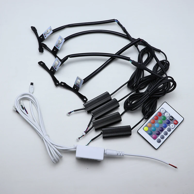 Высокое качество Многоцветный RGB 360 градусов демон светодиодный Halo кольца дьявол