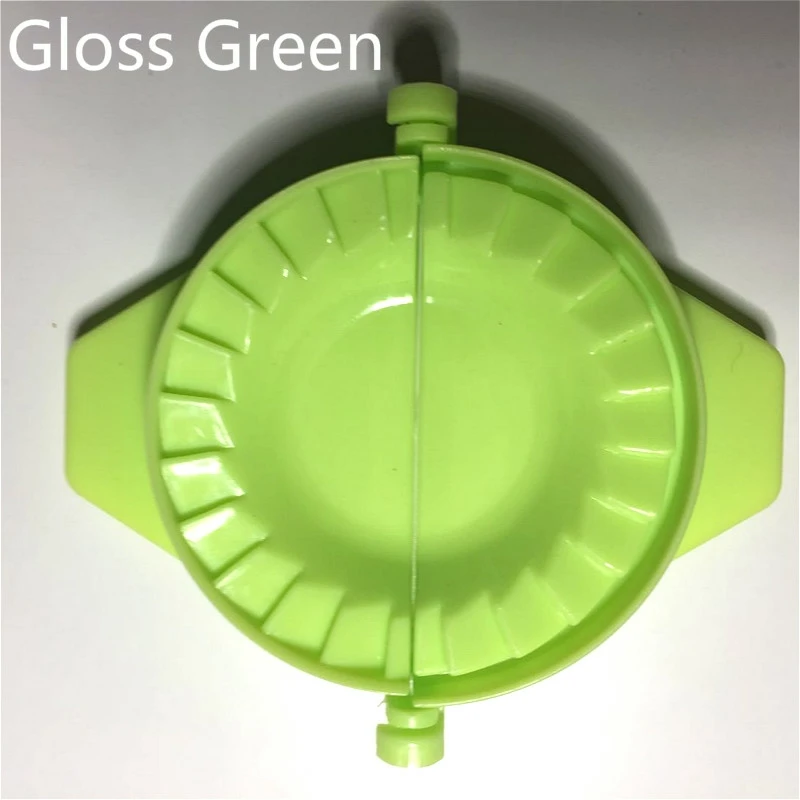 Gloss Green 1 ШТ. Пластиковые DIY Клецки Чайник Плесень Устройство Ручной Тесто Пресс Jiaozi Инструмент Пельмени Равиоли Кондитерские Инструменты Кухонные Принадлежности h5 1 ШТ - Цвет: Gloss Green