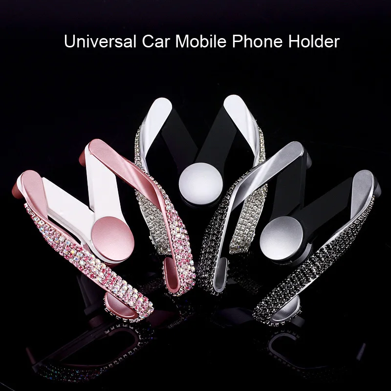 Универсальный автомобильный держатель для телефона со стразами с креплением на