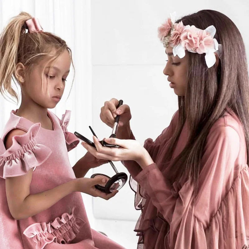 European And American Girls Baby Gold Velvet Dress Chritsmas Clothes Children's Off-the-shoulder Sleeve Princess | Детская одежда и