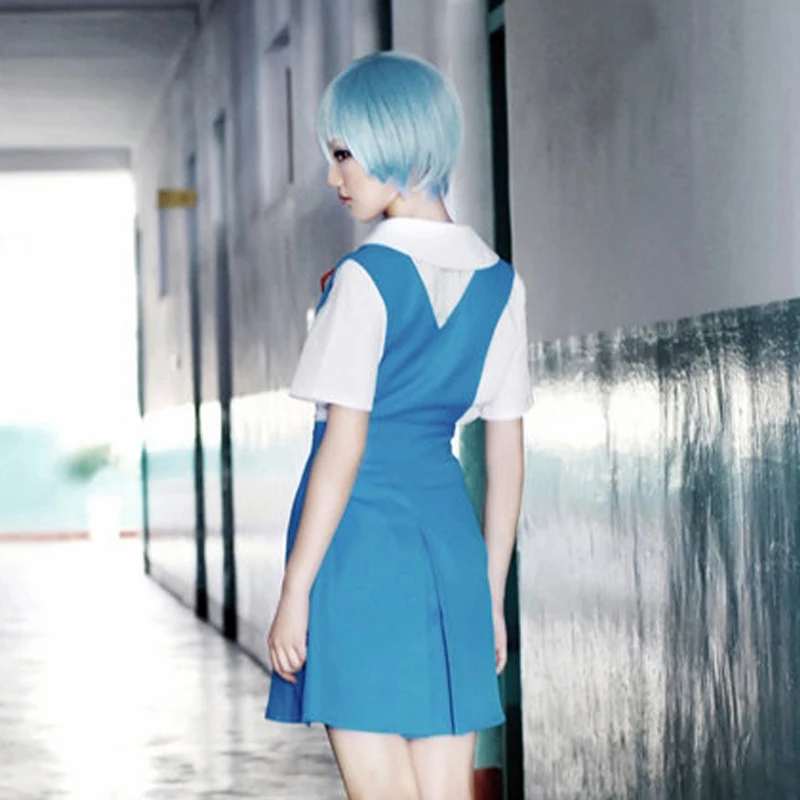 EVA костюм женский для праздника Хэллоуин синее платье комплект Asuka Langley Soryu Tokyo Ayanami