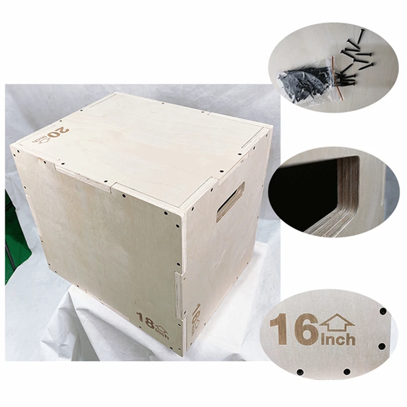 Деревянная пластиковая коробка 12x14x16 /14x16x20 дюймов домашний тренажерный зал