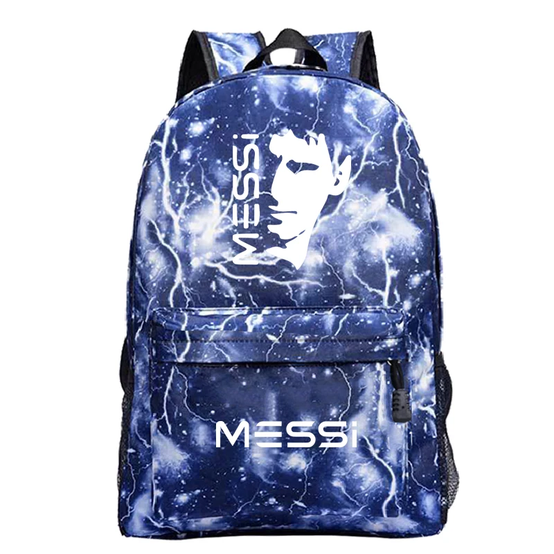 Популярный Футбольный рюкзак Messi10 с новым рисунком для ноутбука Mochila, модный мужской рюкзак для мальчиков и девочек, Мужская и Женская дорожная сумка для ноутбука