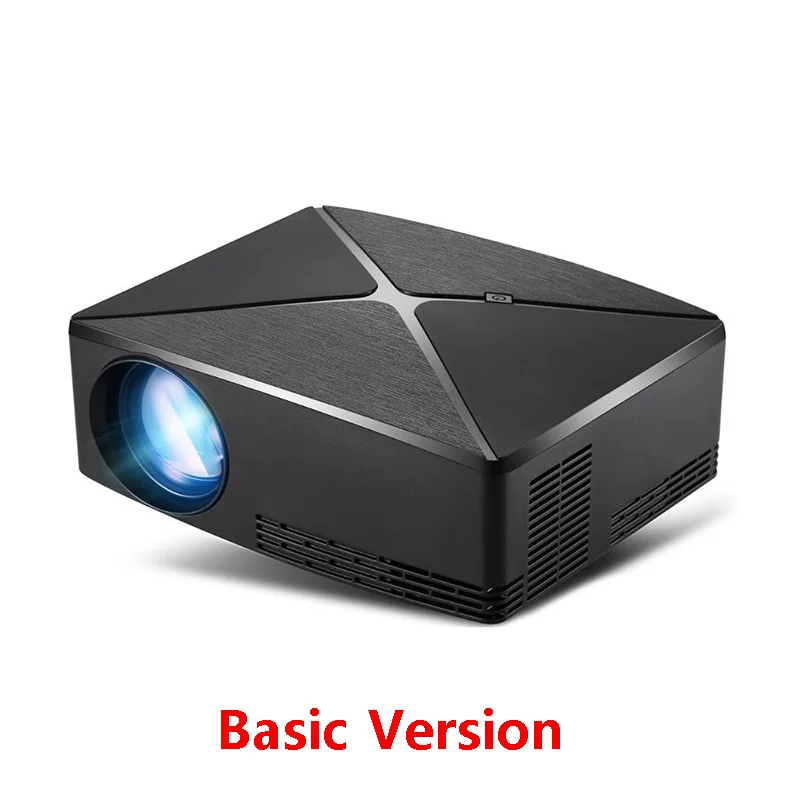C80-Black C80 HD мини-проектор 1280x720P видео проектор 3D проектор Поддержка 1080P HDMI VGA USB опционально C80UP Android WiFi Проектор - Цвет: C80-Black