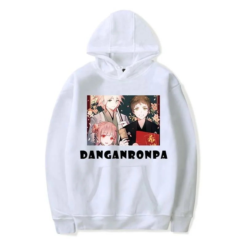 

Danganronpa Oversized Hoodie Sweatshirt Character Print Solid Loose Pullovers Long Sleeve Hooded Streetwear Hoody Game Top 2021