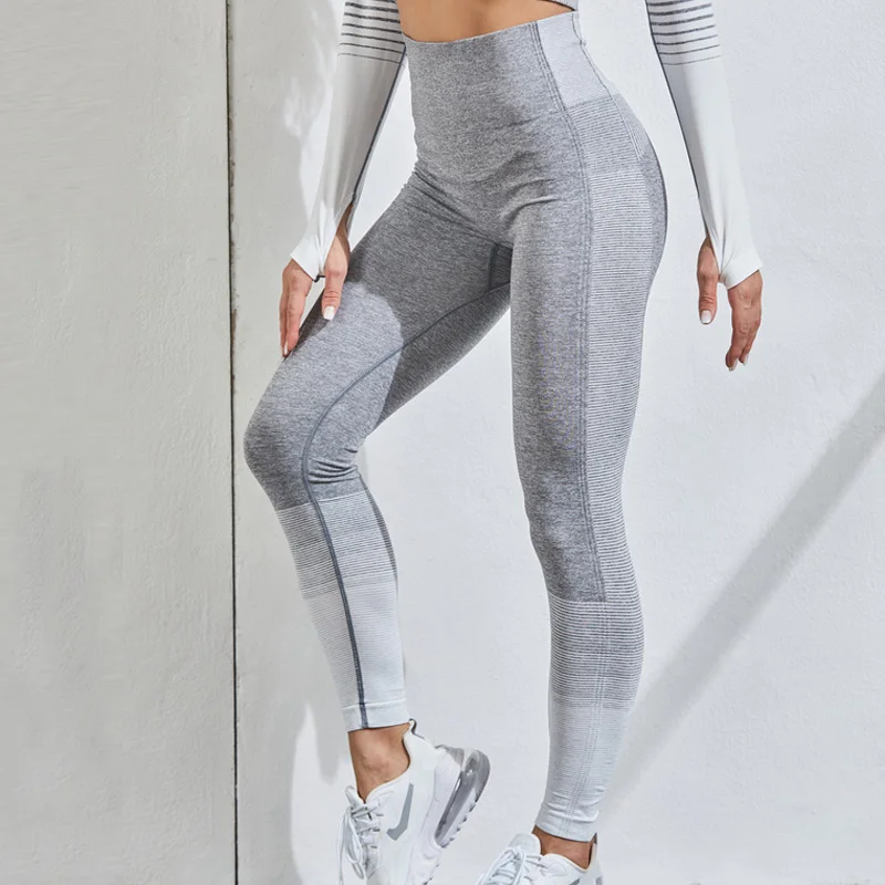 

2pcs Seamless Suit Women Sets Sports Fitness Legging Workout Clothes Gym Sexy Female Knitted Leggings Set Women's Tracksuits