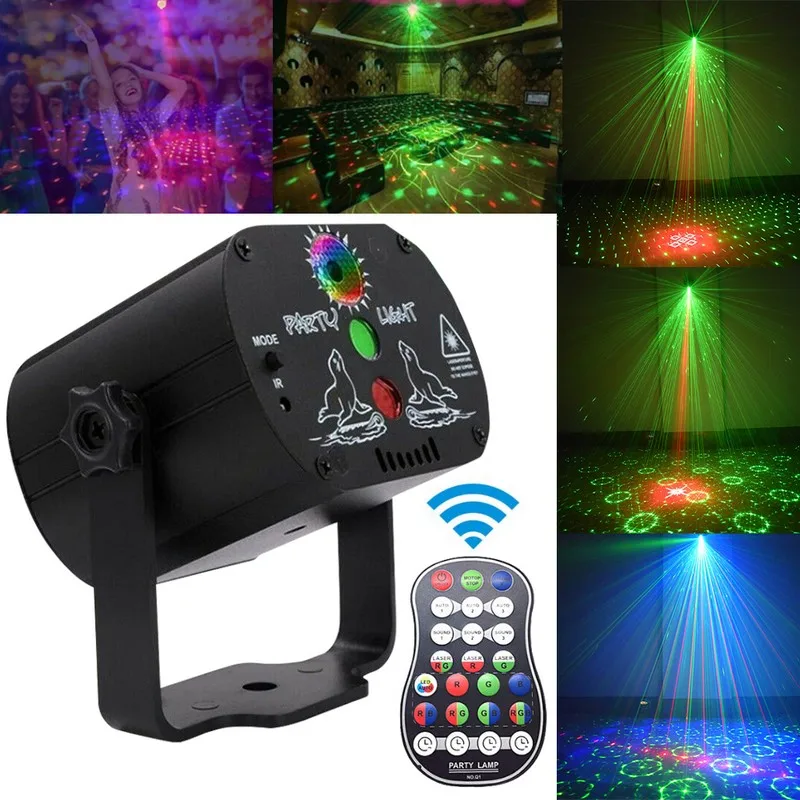 

WAKYME мини 60 узор RGB дискотечный светильник Звездный вихревой лазерный проектор вечерние светильник s DJ светильник ing USB Перезаряжаемый сценич...