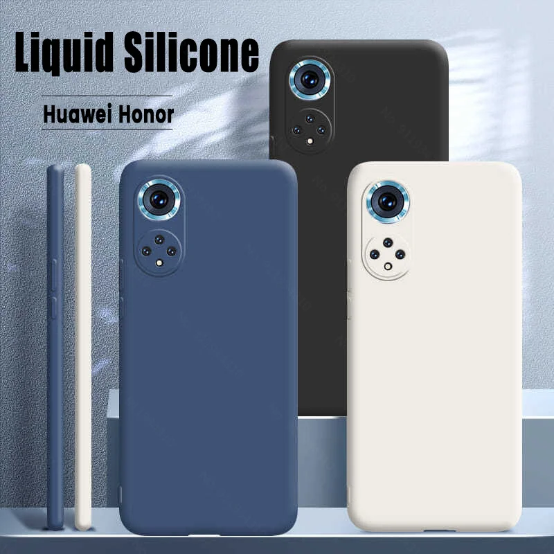 Квадратный мягкий жидкий силикон для Huawei Honor 10 20 20i 30 30S 50 Pro 8X 9X X20 X20SE Play 3 4 4T 5T Vitalit Lite