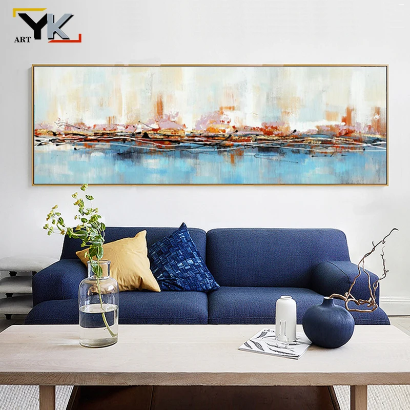 Картина маслом на холсте с закатом морским пейзажем морской волной постеры и