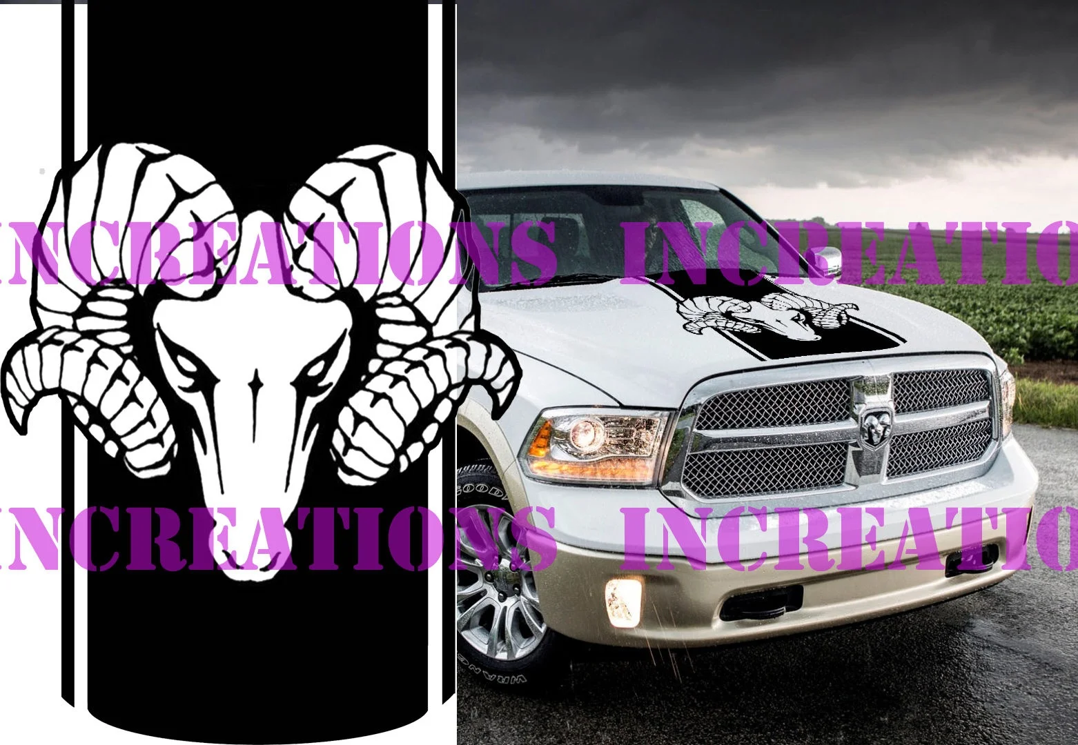 Для универсального Hemi Dodge Ram Head новая наклейка для капота грузовика наклейки