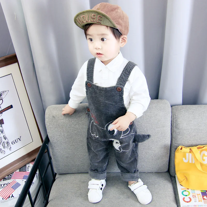 Осенние детские штаны комбинезоны для малышей Детские комбинезоны для мальчиков вельветовый комбинезон для девочек комбинезоны с героями мультфильмов, штаны для Детский костюм для подвижных игр