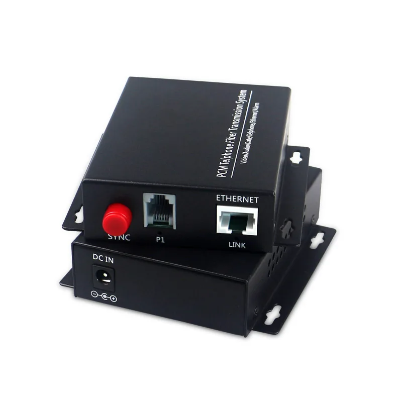 1 канал PCM Voice POTS phone (RJ11) line-Волоконный медиа конвертер волоконный телефонный