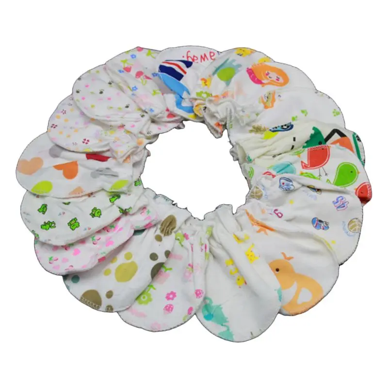 

10 Pairs/Lot Newborn Baby Anti Scratch Mittens Soft Cotton Infant Handguard Gloves Baby Care Accessories