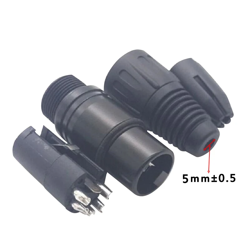 5 контактный/3 контактный Штекерный гнездовой разъем XLR черный гнездо аудиоразъем