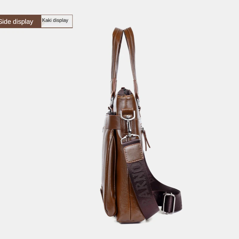 

Men Briefcase Business Shoulder Bag PU Leather Messenger Bags Computer Laptop Handbag For Document Men's Travel Bags New Stylish