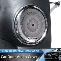 qhcp stainless steel door audio speaker cover trim for lexus ux260h 2019 2022 nx200 2015 2020 loudspeaker cover car accessories