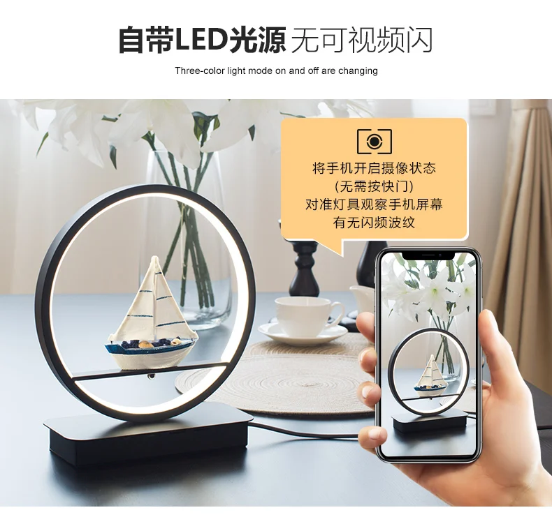 

Northern Europe Desk Lamp Bedroom Bedside Cupboard Concise Modern Wind Originality Decoration Personality Romantic Cozy Arts