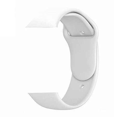 Белый Элегантная форма Силиконовые петли для наручных часов Apple Watch серии 1/2/3, 42 мм, 38 мм, ремешок для наручных часов iWatch, 4 40 мм 44 резиновые Sportseries 5 - Цвет ремешка: Белый