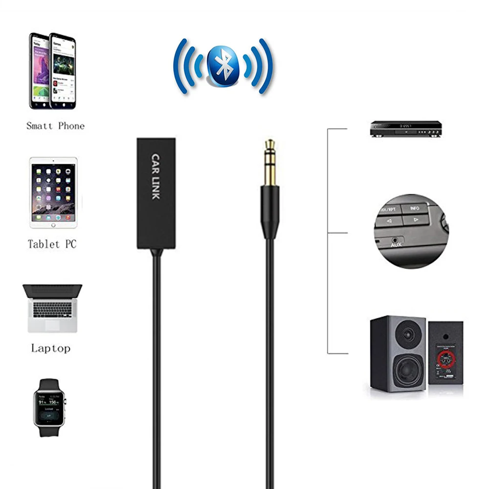 Автомобильный Bluetooth-приемник Bluetooth AUX аудиоприемник адаптер автомобильный