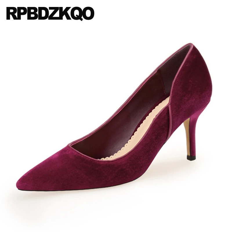 Шпильке винно-красного цвета с открытым носом Сезон осень-зима 8 см Высокие