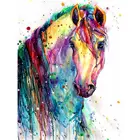 GATYZTORY 60  75 см рамки Diy картина по номерам, способный преодолевать Броды для взрослых детей лошадь Животные холст для рисования ручная роспись Наборы настенный Декор подарок