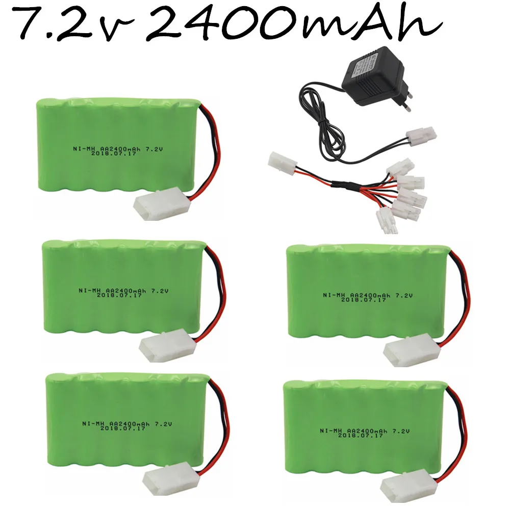 

7.2v Battery 6*AA NIMH Battery Pack 7.2v 2400mAh Rechargeable Ni-MH Battery For Remote Control Electric Toys Cars Boats lighting