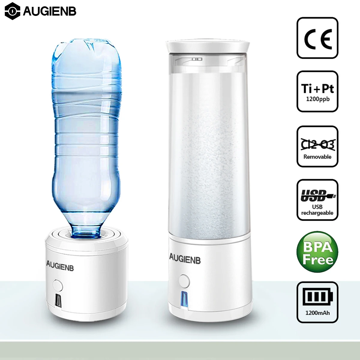 AUGIENB WH02 SPE/PEM умный водород богатый стаканчик воды ионизатор бутылок генератор щелочной энергии чашка здоровый антивозрастной подарок