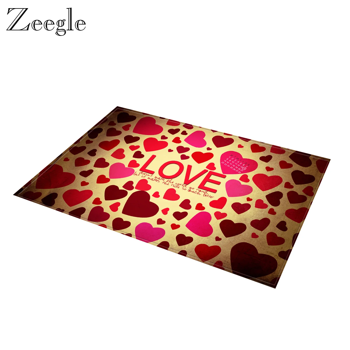 

Zeegle Love напольный коврик с принтом, противоскользящий ковер для гостиной, коврик для прихожей, напольный ковер, моющийся коврик для ванной ко...