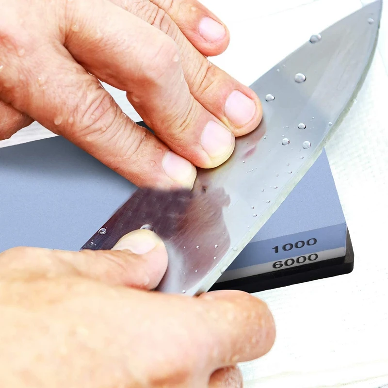 

Sharpening Stone Whetstone Set 2 Side Grit 1000/6000 Knife Sharpener StoneWet Stones for Sharping Knives Best Kit