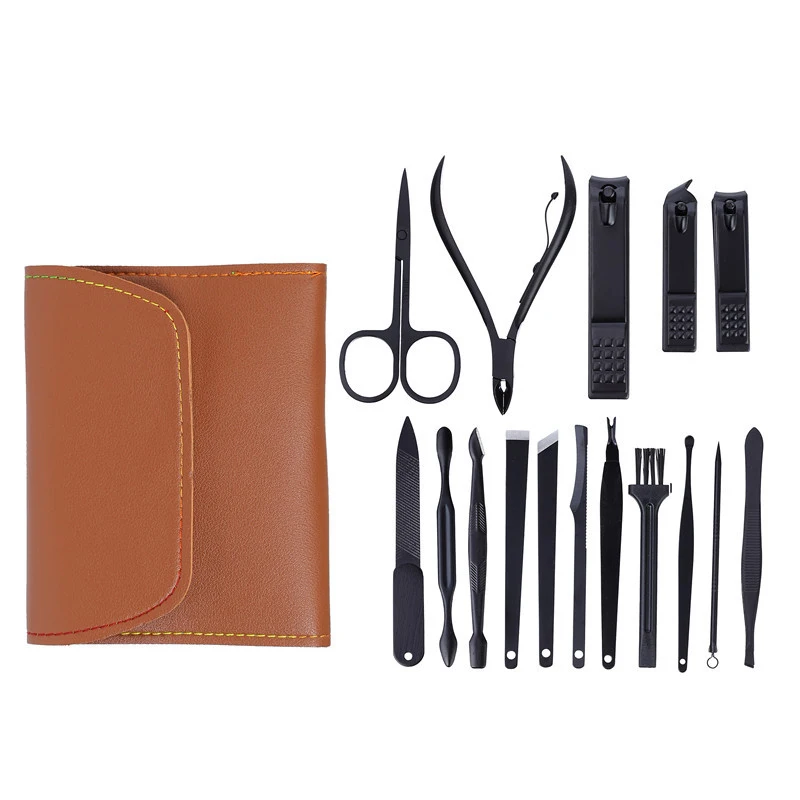 

Stainless Steel Professional Nail Art Clippers Supplies Pedicure Knife Scissor Manicure Set Finger Cleaning Tool Kit