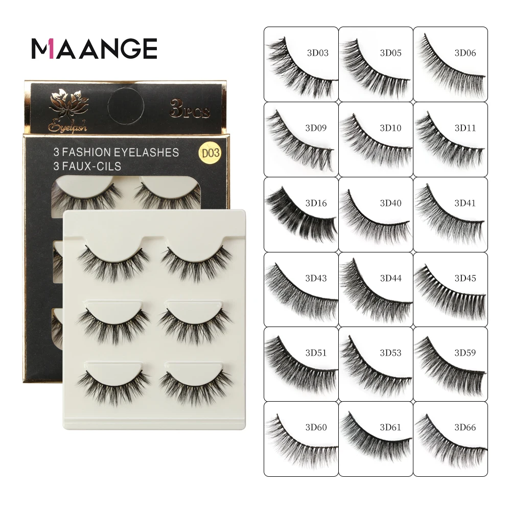 

MAANGE 3 пары детских хлопковых утепленных колготок на натуральные накладные Искусственные ресницы длинные макияж 3D норковых ресниц наращива...