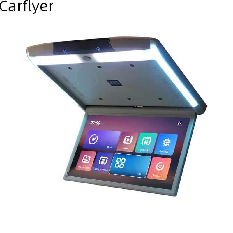 

17.3 inch Display digital screen Android 9.0 Car Roof Monitor LCD Flip Down Screen Overhead Multimedia Video Ceiling Roof mount