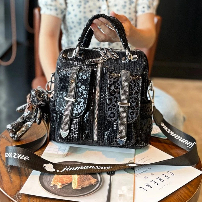 

Sequines Ita Bag Women's Brand Bags Luxury Designer Handbag Rhinestone Multifunctional Bolsa Feminina Black Shoulder Sac