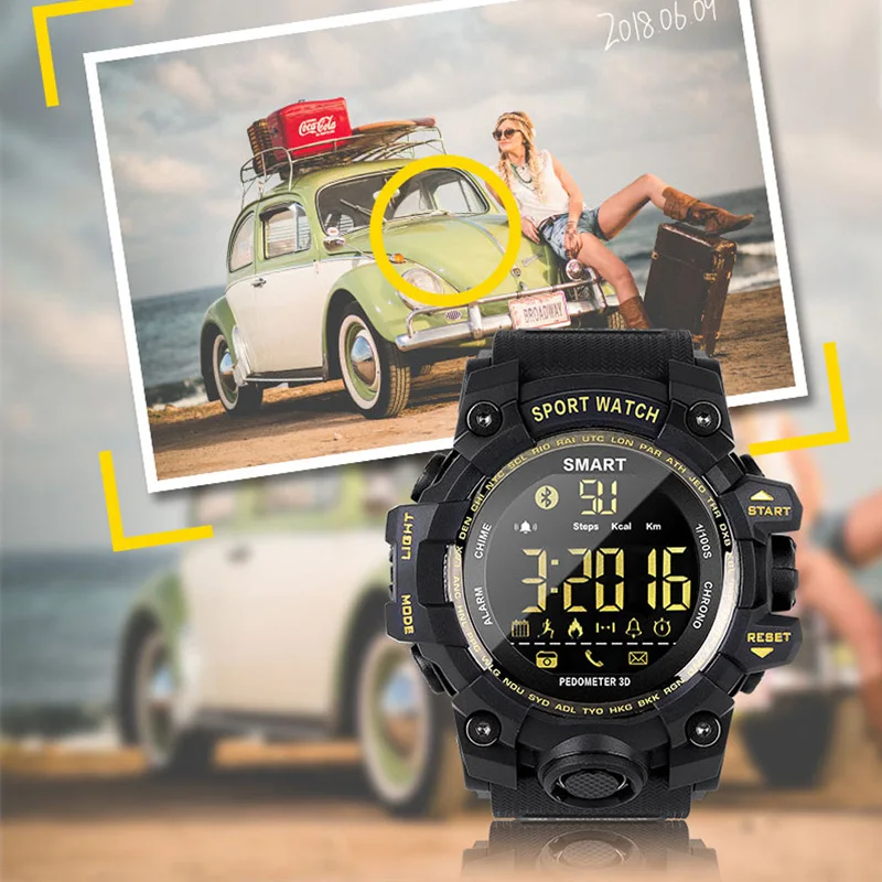 Водонепроницаемые спортивные Смарт часы EX16S камуфляжные уличные умные с